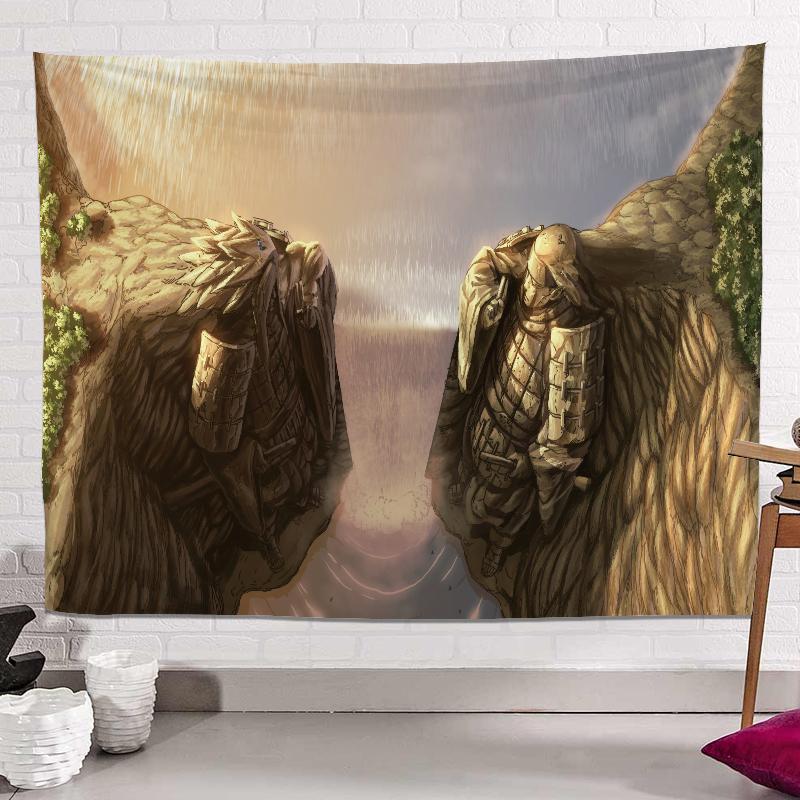 Аниме Kawaii Декор комнаты Настенная ткань Фоновая ткань Хиппи Эстетическая комната Гобелен Chambre Украшение Фреска Большие пляжные полотенца