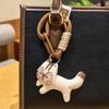 Кавайная подвеска-белка на плетёном шнурке Брелок для ключей от машины Милый брелок-кукла белки Декор для сумки