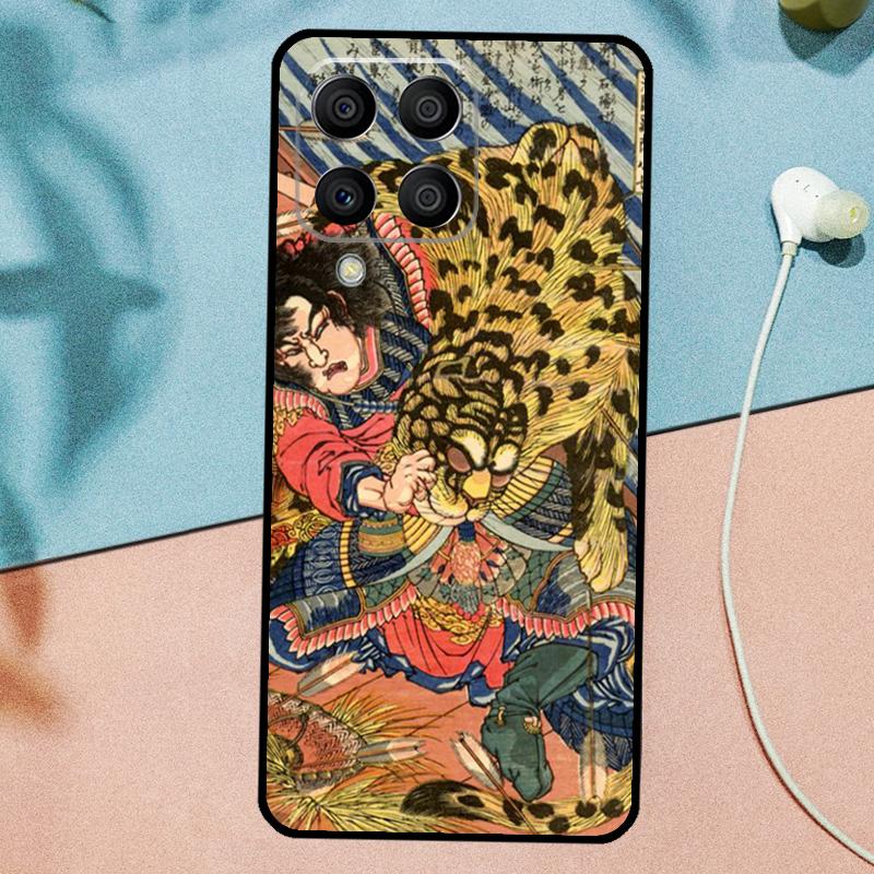 Японское искусство укиё-э Пантера Тигр Для Samsung Galaxy M33 M35 M55 M15 M12 M13 M14 M34 M54 M53 M21 M31 M11 M32 M52 M06 M16 Чехол