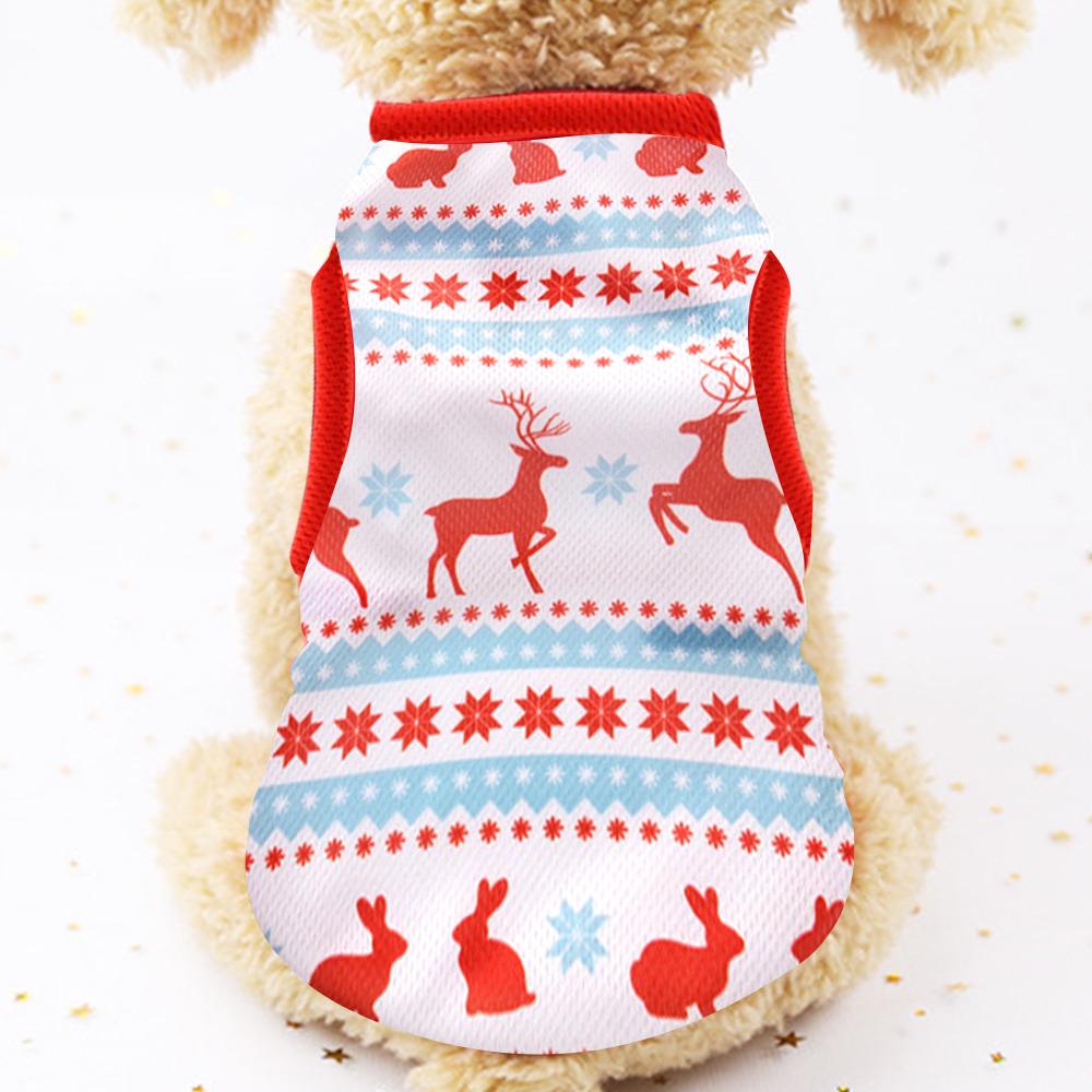 Christmas Dog Clothes Cotton Pet Clothing Hoodies For Small Dogs Cats Vest Shirt Puppy Dog Costume Kitten Outfit Dogs Gift