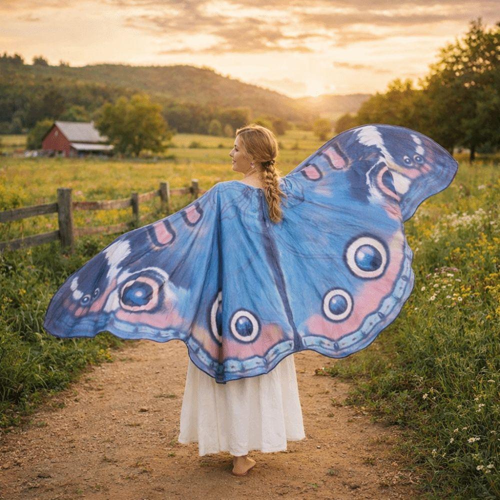Halloween Butterfly Peacock Shawl Moth Butterfly Cosplay Costumes Beautiful Butterfly Cape Banquet