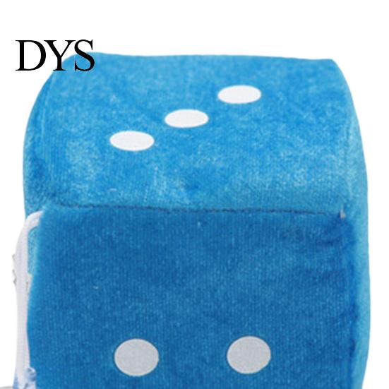 Hanging Dice Pendant Fuzzy Three Dimensional with Suction Cup Printing Dots Cartoon Plush Toy Decoration Various Sizes Dot for Home