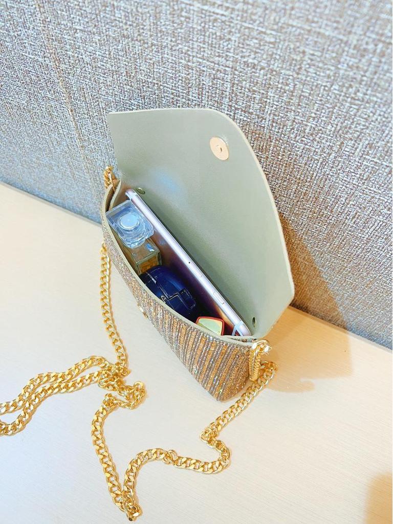Трансграничный модный клатч на цепочке с бриллиантами – Универсальная вечерняя сумка, кроссбоди, на плечо или подмышку
