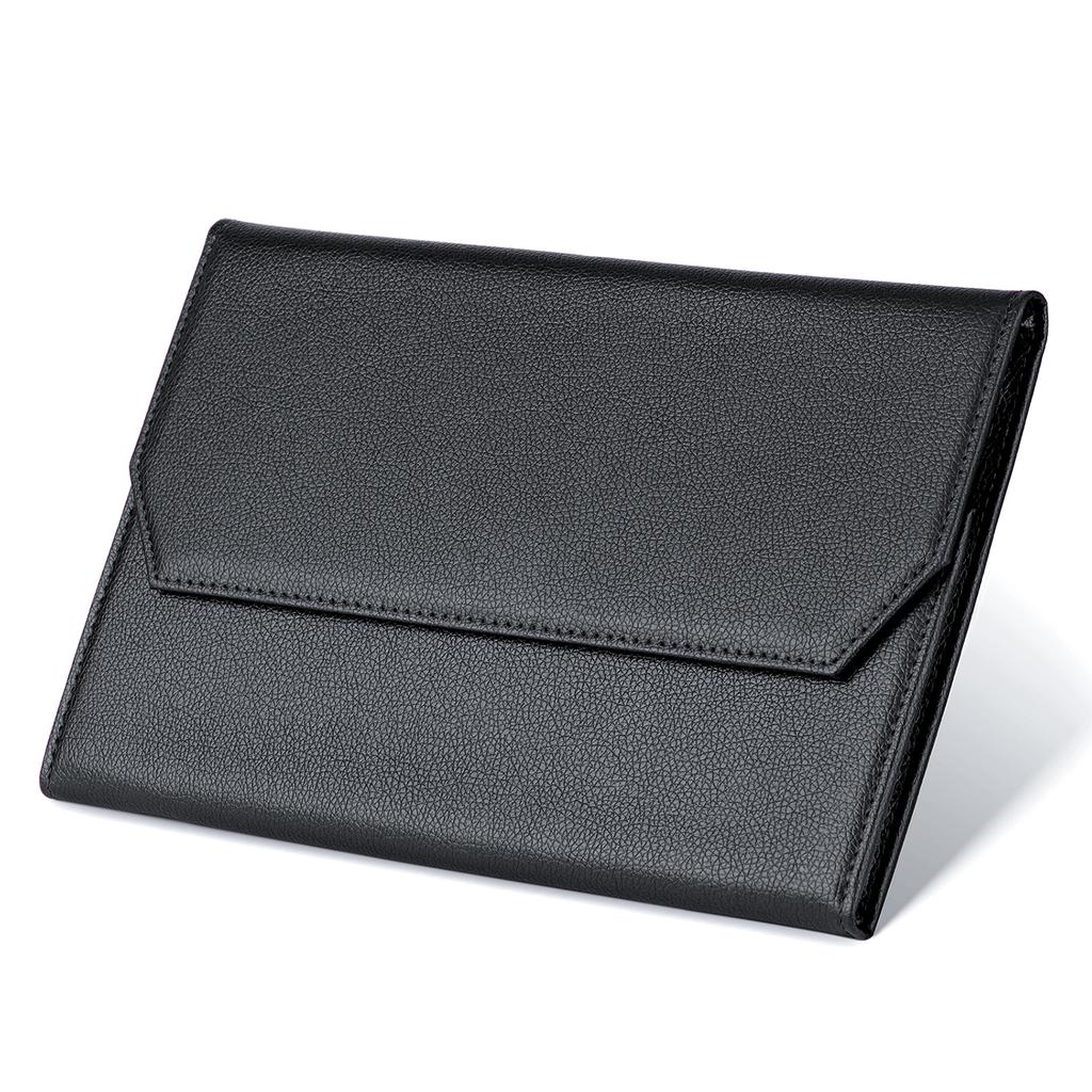 Asvine Fountain Pen Case 12 Grid Pen Storage Bag Genuine Leather Minimalist Waterproof Dustproof Case Stationery Protection Bag