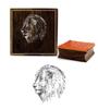 Printtoo Textile Stamp Lion Face Pattern Деревянный квадратный резиновый штамп Scrap-booking-2 x 2