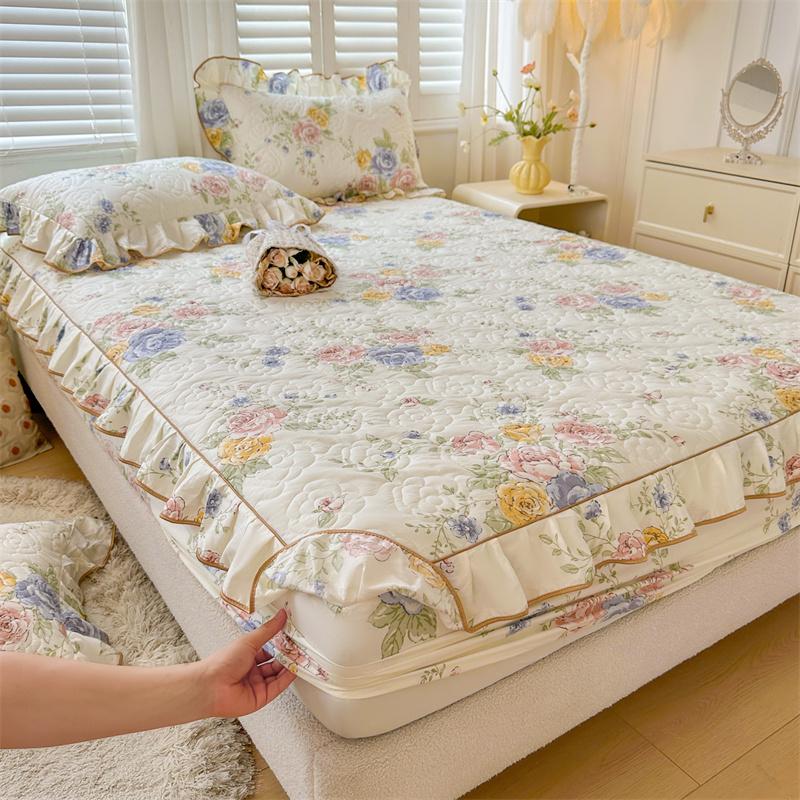 Покрывало, приятное для кожи, простое покрывало для кровати из чистого хлопка, эластичное постельное белье cubre colchón (Нет наволочки)