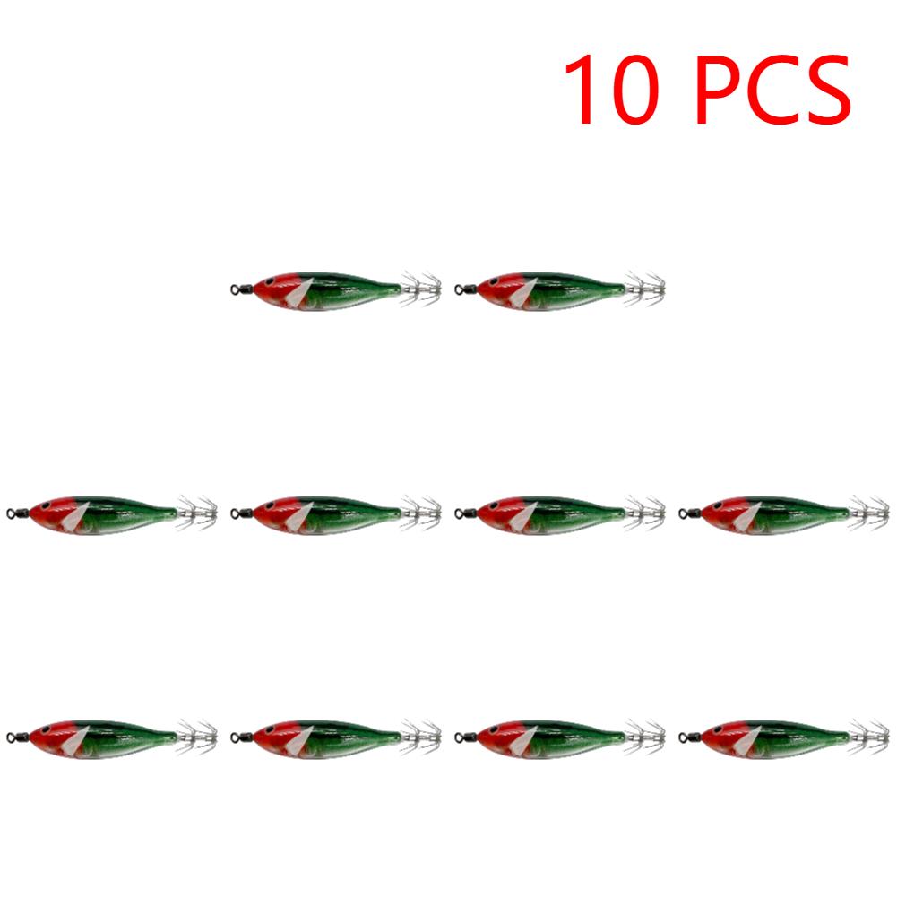 5,7 г/8 см Приманка для привлечения каракатицы Двойной крючок Реалистичный крючок для кальмара Рыболовные снасти Светящиеся джиг-крючки для кальмара Рыболовные аксессуары