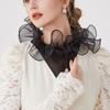Ruffle Lace Faux Collar Detachable Neckpiece Decorative Collar Insert Half Shirt Accessory For Women Outfit Enhancer
