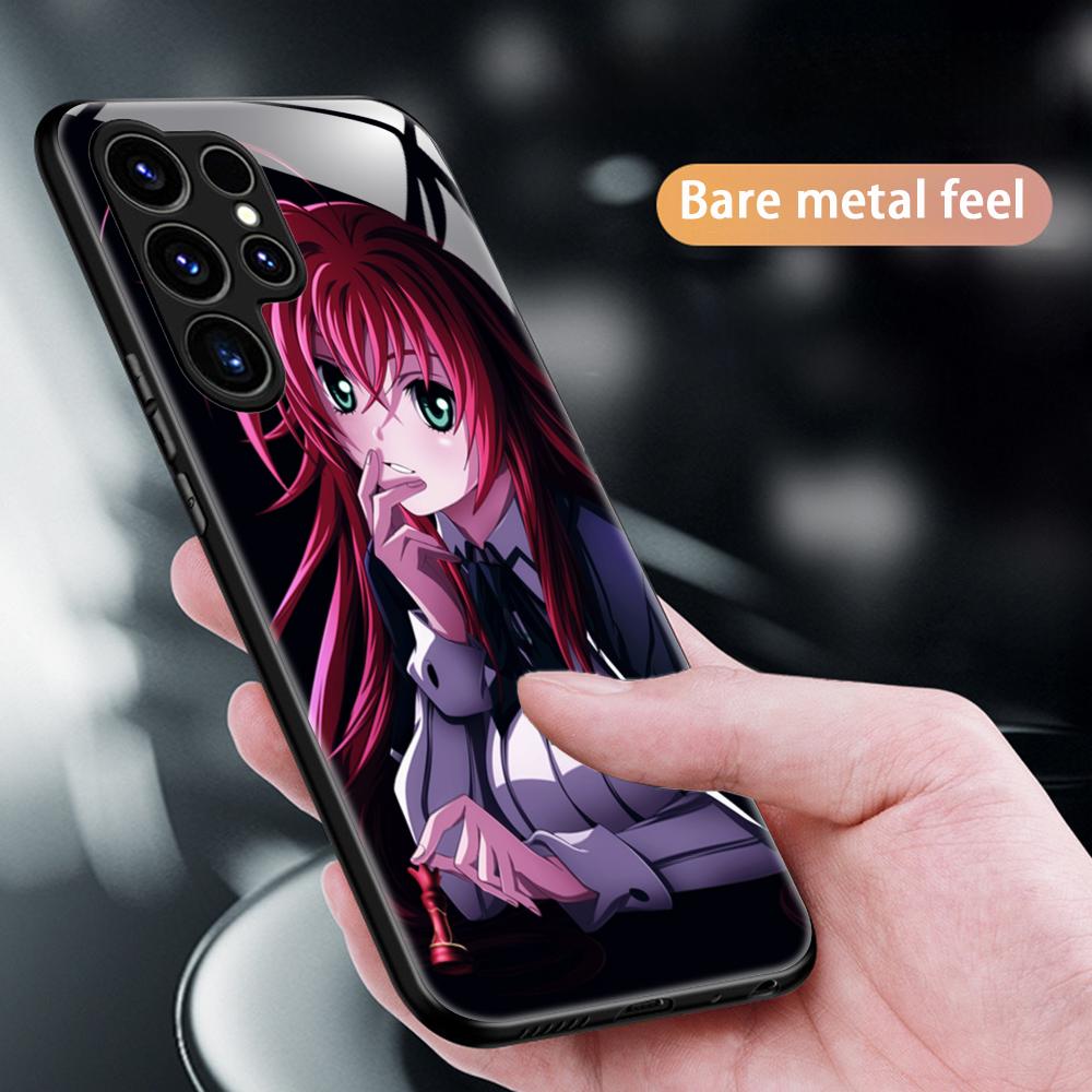 Популярный чехол для телефона из аниме 'Школа Дьявола DxD' для Samsung S25 S24 S23 S22 S21 S20 Plus Ultra Note20, стеклянный магнитный чехол