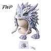 DIY Craft Project for Kids Animal Hood Hat Crochet Kit, Earflap Gift Enthusiasts Cute Kit Beginners, Handmade Winter Headwear Complete Yarn Set