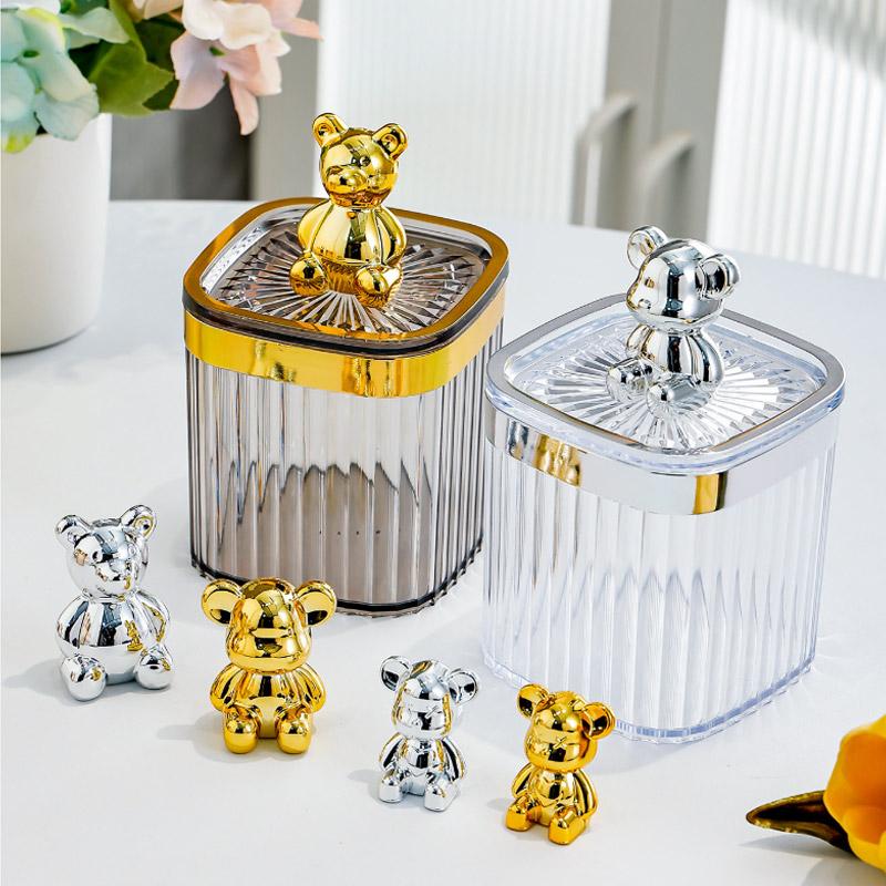 Cartoon Rabbit Bear Car Interior Decoration Center Console Decor Personality Room Table Desk Home Office Miniature Figurines