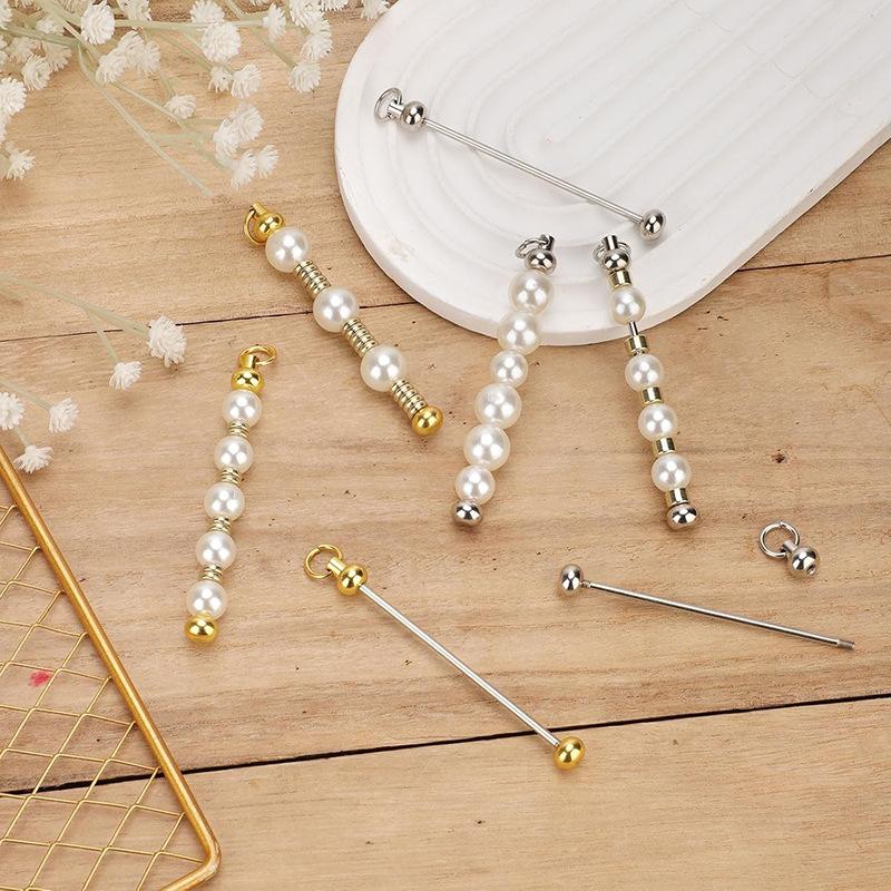 WTEMPO Пустые металлические основы для брелоков с бусинами, DIY, основы для брелоков с бусинами, подвески, легко отсоединяемые аксессуары для изготовления брелоков для рукодельного проекта, подвеска