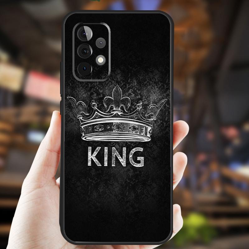 Художественный футляр Король Королева для Samsung Galaxy A34 A06 A05 A32 A16 A55 A36 A26 A54 A14 A22 A52 A35 A15 A53 A13 A56