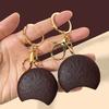 Chocolate Pie Keychain Simulation Dessert Charm Pendant Keyring Jewelry For Girl Women Gift Bag Decoration
