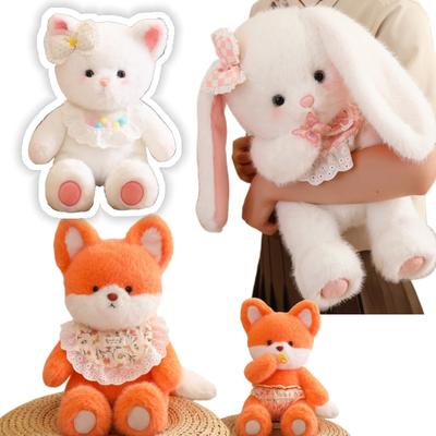 45/60 см Милый кролик, медведь, кошка, плюшевые игрушки, кукла, пушистые мягкие игрушки, плюшевая игрушка, подушка для успокоения ребенка, мягкий домашний декор, подарок на день рождения
