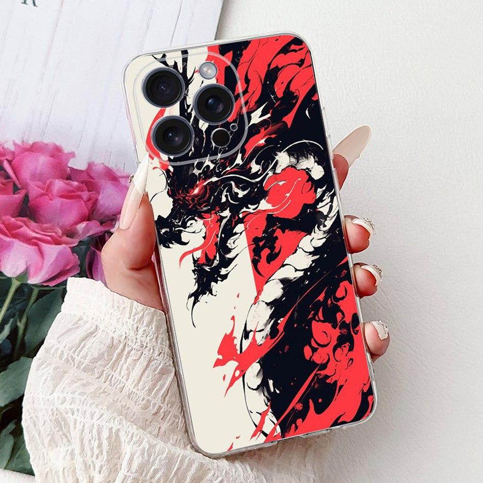 For iPhone 15 Pro Plus Case Cool Fashion Dragon Cartoon Soft Silicone Shockproof Cover For iPhone 15 Pro Max iPhone15 Pro Bumper