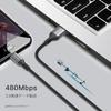 Acbands USB Type C Cable [Set of 2 / 0.25m+0.5m Black] QC3.0 Compatible 3A Silicon Material Flexible Data Cable USB-A&USB-C Smooth and Soft Texture