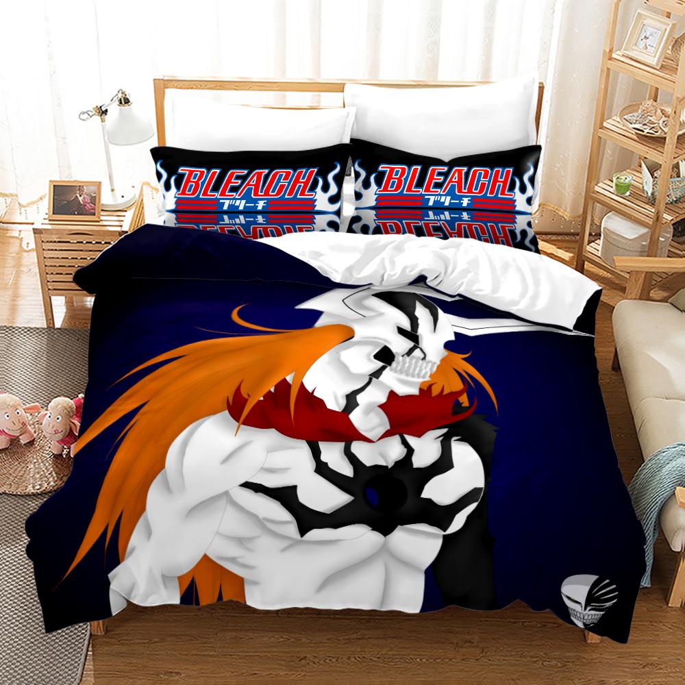 NEW Bleach Academia Anime Duvet Cover Set With Pillow Covers Polyester Teens Kids Bedding Set Full Queen King Size Bed Linen