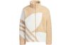adidas Куртка Originals Trefoil с большим логотипом, утепленная флисом Шерпа, коричневая HR3487
