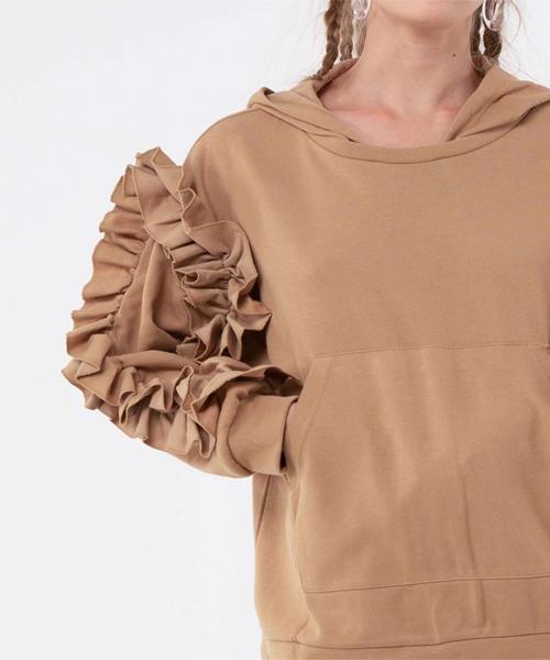 Basic Ruffle Hoodie