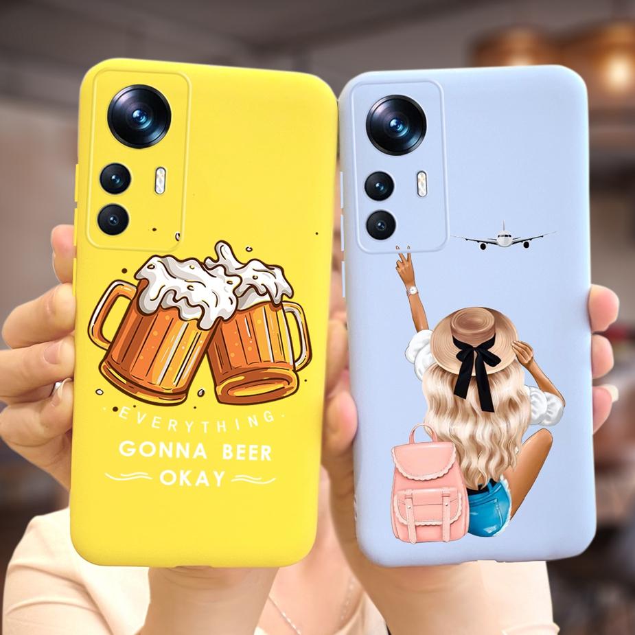 For Xiaomi 12T Pro Case Cute Astronauts Cartoon Cover Soft Silicone Phone Cases For Xiaomi Mi 12T Pro Mi12T 12TPro Fundas Bumper