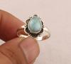 Кольцо с натуральным драгоценным камнем ларимар, ювелирные изделия из камня, кольцо с грушей, кольцо из серебра 925 пробы, дизайнерское кольцо ручной работы, уникальный подарок, обручальное кольцо