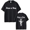 Летняя Модная Готическая Рок Футболка для Мужчин и Женщин Streetwear Футболка с Графикой 'Иисус - Царь' Христианские Религиозные Футболки с Коротким Рукавом