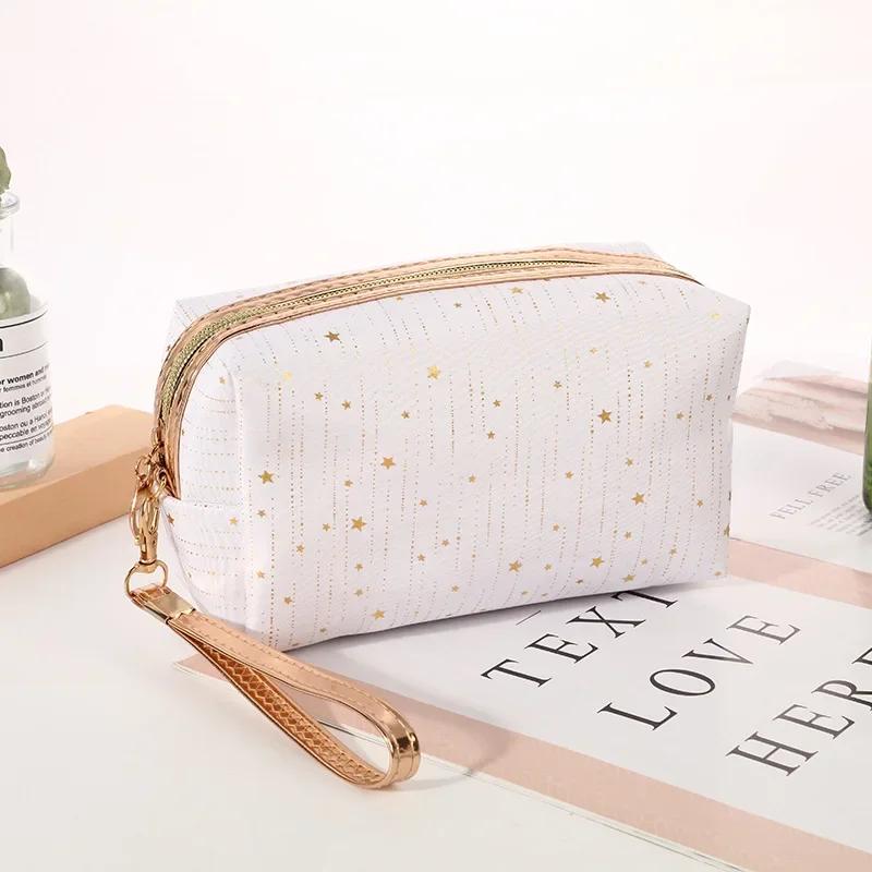 Fashion Women Cosmetic Bag Paillette Stars Ladies Makeup Bag Toiletry Bag Makeup Pouch Tampon Holder Travel Cosmetic Organizer