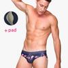 Flamingo Swim Brief Мужские сексуальные купальники Быстросохнущие купальные костюмы с подкладкой