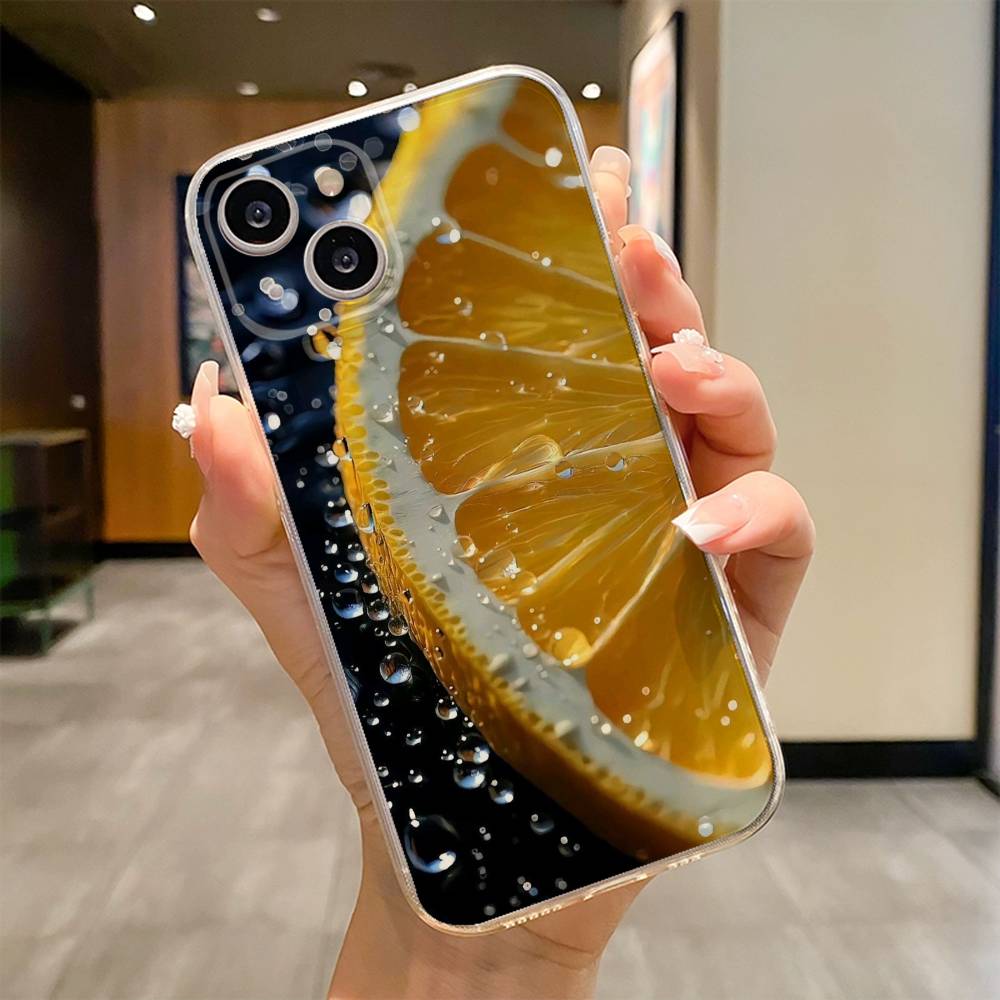Летний Фруктовый Чехол Для Телефона Для iPhone 17 16e 16 15 14 13 12 11mini Pro Max X XR XSMAX 8 7 Air Plus Мягкий Чехол