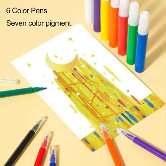 1 набор Squeegee Art Kids Paint Kit DIY Rainbow Scratch Painting Crafts