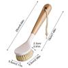 Kitchen Cleaning Brush Natural Bamboo Handle and Sisal Bristles Scrub for Dish Cast Iron Skillet Pots