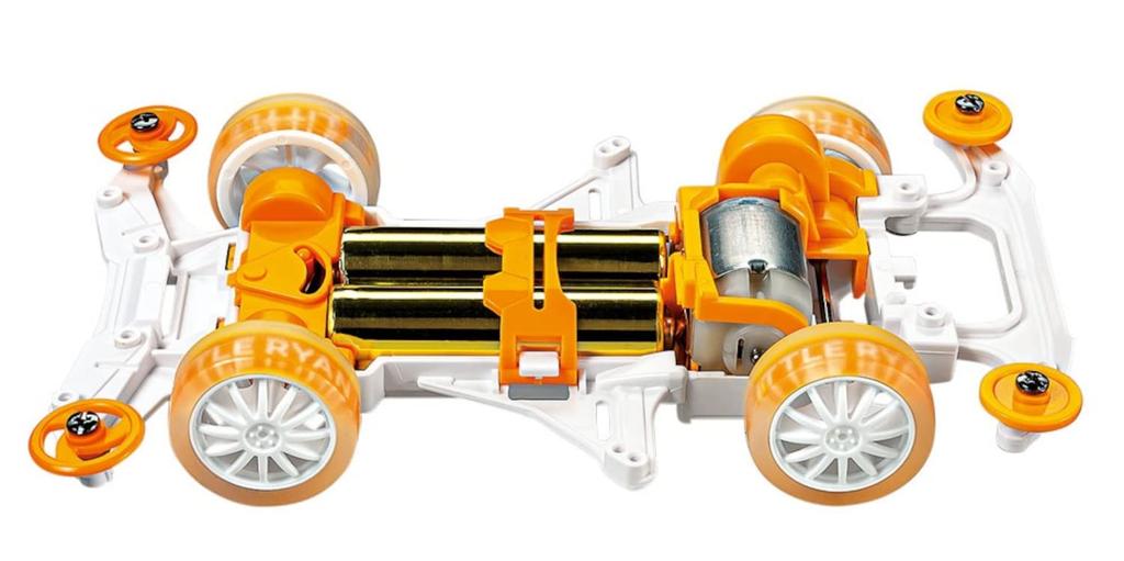 Tamiya Mini 4WD Limited Product Little Ryan Mini 4WD Special VS Chassis 92425 Пастельно-голубой/оранжевый