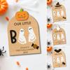 Baby Footprint Kit Baby's First Halloween Keepsake Craft Kit with Ink Pad Hand Ornament for Birth Shower Mom Dad Kids Family