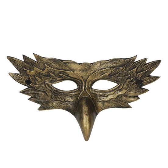 Маска на половину лица из искусственной кожи для мужчин и женщин, вдохновленная орлом, универсальная дышащая маска для Хэллоуина, маскарада, косплея, вечеринки