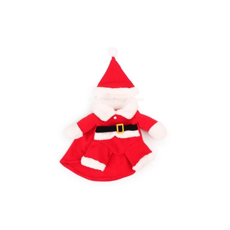 Small Dog Pet Cat Santa Claus Costume Outfit Jumpsuit Clothes Christmas For