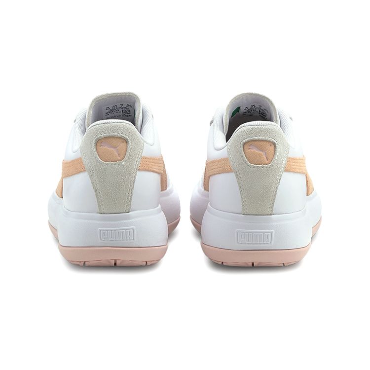 Puma Замшевые Mayu Толстая подошва Обернутые Амортизация Износостойкие Легкие Дышащие Низкие Кеды для скейтбординга Женские кроссовки Белый Оранжевый 382581-03