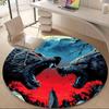 1PC Werewolf Moonlit Office Round Area Rug,  Mat Suitable ForOffice, Under Office Chairs Bedroom Living Room Home Decor, Room Deco