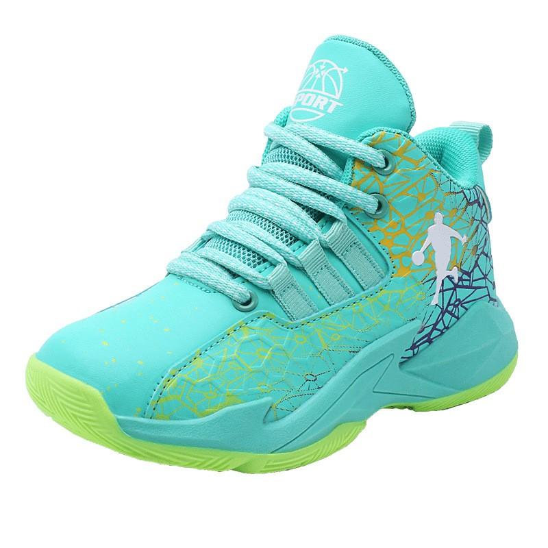 Youth style shoes Kids High-Top Basketball Shoes Boys Girls Non-Slip Wear-Resistant Sports Sneakers Indoor Court Use