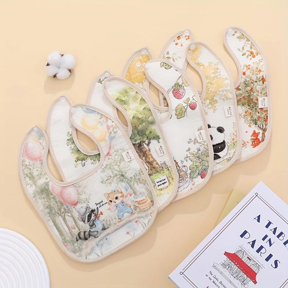 Cotton Baby Feeding Bib Waterproof Saliva Towels Durable Eating Protector  for Girls Boys