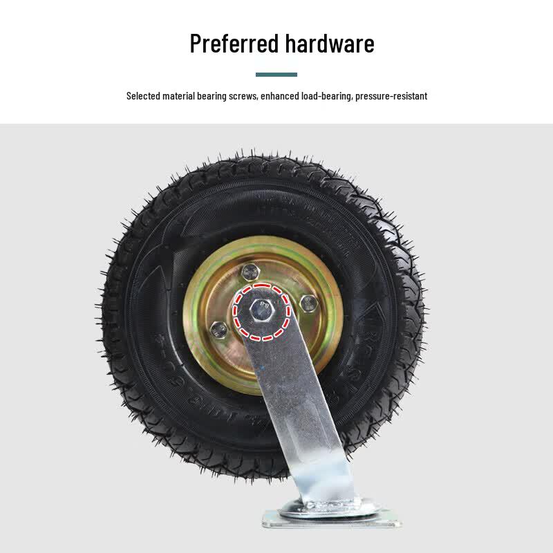 Jingwei 10-inch Inflatable Rubber Caster Wheel Set