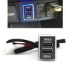 Синий светодиодный индикатор Быстрая зарядка Двойной USB-интерфейс QC3.0 Розетка Быстрое автомобильное зарядное устройство для toyota camry corolla rav4 hilux аксессуары
