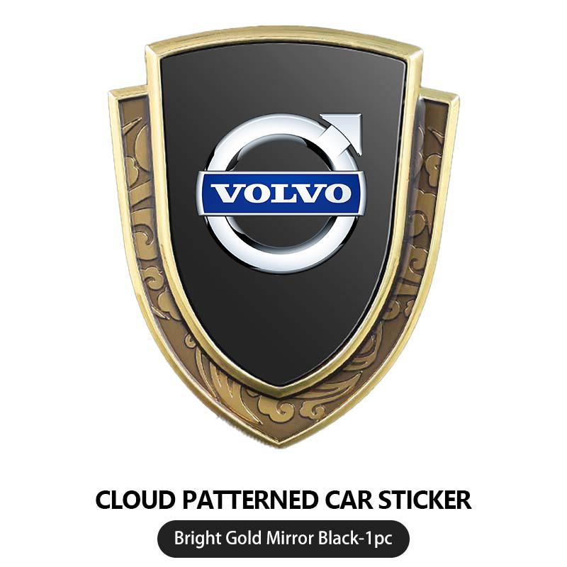 Cloud Motif Car Emblem Aluminum Alloy Auto Body Decoration Sticker For Volvo V40 V60 C30 C70 S60 S80 S90 XC40 XC60 XC70 XC90 T6
