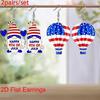 Independence Day Earring HAPPY 4TH OF JULY Love Balloon Dwarf Acrylic Earrings Drop Festival Celebration Earrings Patriot Earrings Women Fashion Gift