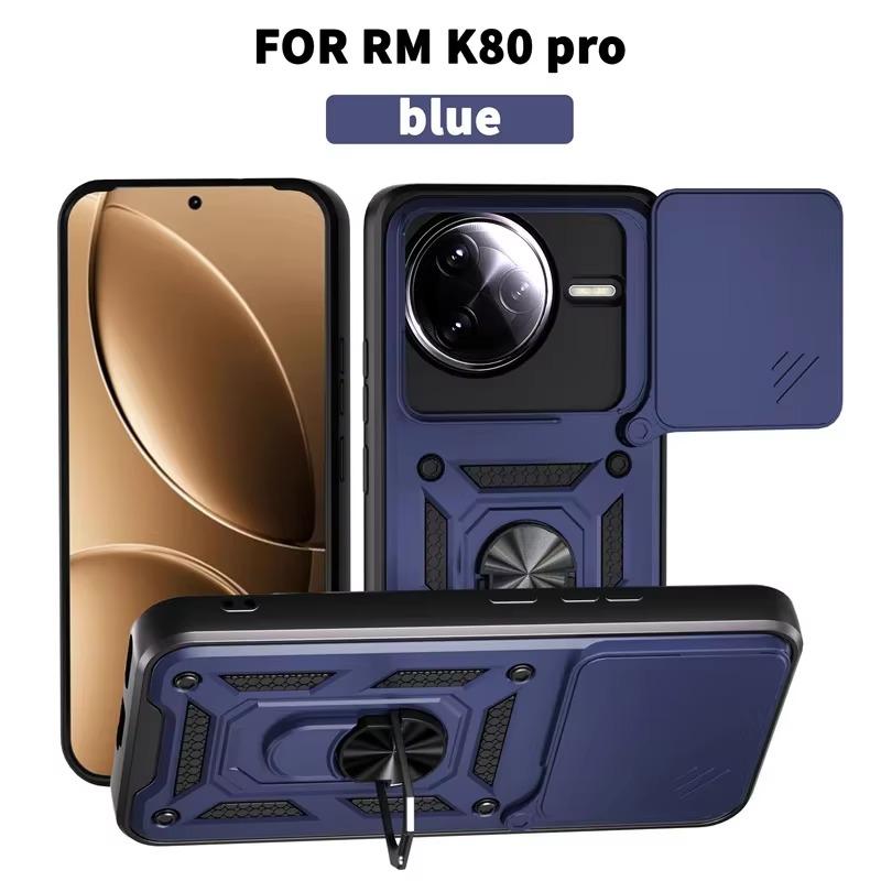 Противоударный бронированный чехол для телефона POCO F7 Ultra Cover Сдвижная камера Подставка Кольцо-держатель Пластиковый чехол для Xiaomi POCO F7 Pro Корпус