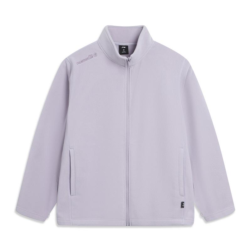 Li Ning Outdoor CF Shell Three-In-One Fleece Waterproof Windproof Breathable Durable Warm Jacket Unisex Jacket Purple AWBV077-7