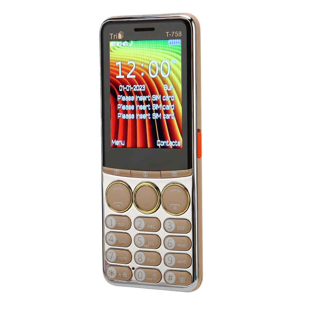 T 758 GSM разблокированный сотовый телефон 2,8-дюймовый экран 3200 мАч аккумулятор большая кнопка высокая громкость сотовый телефон для