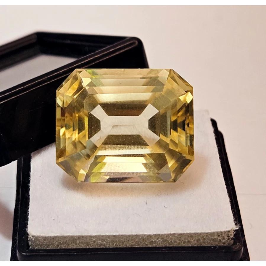 Stunning Yellow Sapphire Natural Emerald Cut 25-26 Ct Loose Gemstone