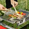 Barbecue Skewers Set Anti-scalding Wooden Handle Barbecue Sign Stainless Steel Needle Barbecue Clip Outdoor Picnic BBQ Tools