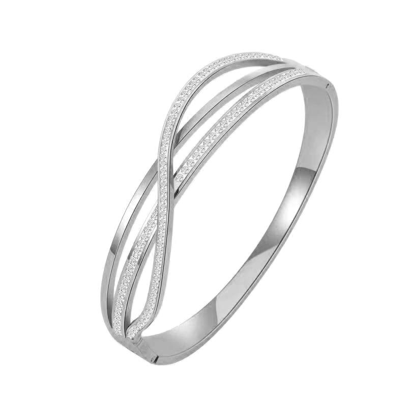 Премиальный браслет Sense, крестообразный браслет, легкий роскошный стиль, полые титановые стальные украшения для рук, не теряющие цвет браслета